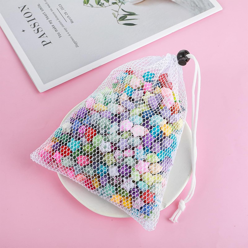 Oruola 6pcs Mesh Bag,Small Drawstring Bag,Mesh Storage Bags with Cord