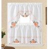 GOHD Sweet Harvest. 3pcs Kitchen Cafe Curtain Set. Nice Embroidery