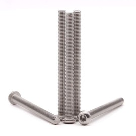 RoyceMart 1/4-20 x 2-3/4" (10 Pack) Hex Socket Button Head Cap Screws Bolts, Allen Socket Drive, 304 Stainless Steel 18-8, Bright Finish, Full Machine UNC Threads