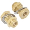 CheeMuii 2 pcs Bulkhead Brass Pipe Fitting Anchor Coupling Bulkhead