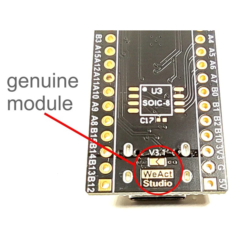 CANADUINO® STM32F411CEU6 WeAct Black Pill V3.1 Pro with 128M QSPI
