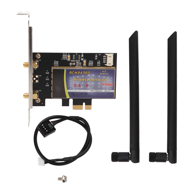 PCI E Network Card BCM94360 1200Mbps PCB Material Computer WiFi