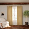 Archaeo Cotton Blend Button Tab Top Curtain Panel, 40" x