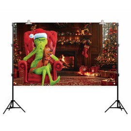Christmas Photo Backdrop for Photography - Merry Christmas Banner, Xmas Winter Holiday Decorations and Supplies for Home