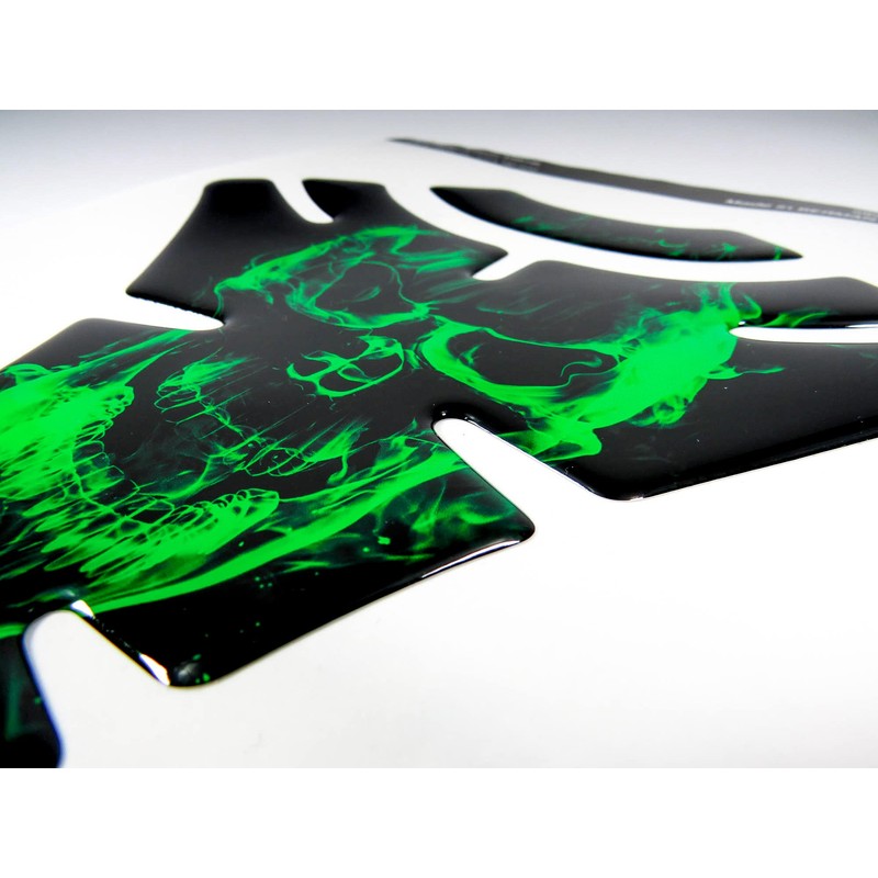BIKE-label X500146VA Tank Pad 3D Motorcycle Tank Protector Skull Flames