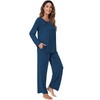 WiWi Womens Viscose from Bamboo Pajamas Set Soft Long Sleeve