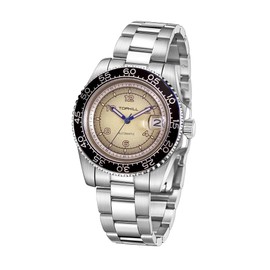 Automatic Watches for Men Gradient Dial 41mm Mens Automatic Mechanical Watch Japan Miyota 2813 Movement Sapphire Crystal Date Luminous Hands 3ATM Water Resistance TD006G (Black)