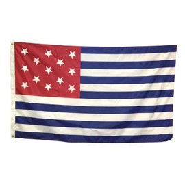 Fort Mercer American Revolution Historical Flag - Durable and Fade Resistant All Weather Nylon/Dacron for Outdoor Flying - Made in USA (3x5')
