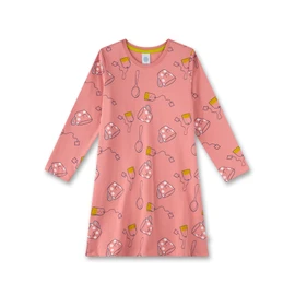 Sanetta Girls Nightdress Pink | Sustainable and Comfortable Cotton Nightdress for Girls Sleepwear for Girls, pink