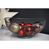 CALUTEA Modern Fruit Bowl Metal Steel Grey Black Decorative Designer