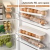 Rolling Egg Dispenser For Refrigerator, Egg Holder Space Saving Egg
