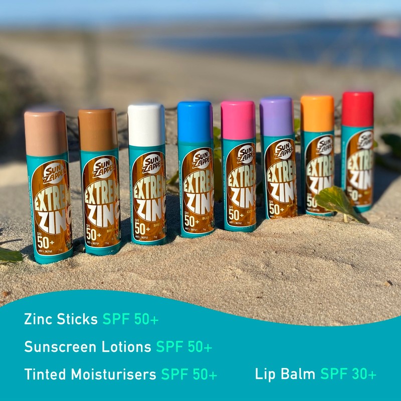 Sun Zapper Zinc Stick - Tan, Light Skin Sunblock SPF50+