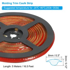 PATIKIL Caulking Trim Strip, 16.5 Ft Corner Peel and Stick Wall Molding Edging Waterproof Self-Adhesive Trim Caulk Strip for Ceiling Countertop Toilet Tile Tub, Gold