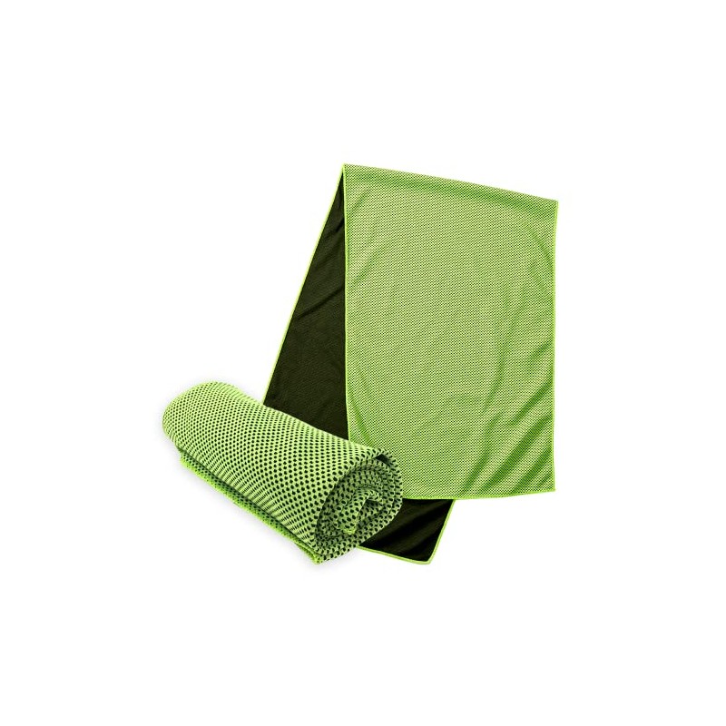 Eyedia Cooling Towel, Green 2-Piece Set, Cool Towel, Sports Towel,