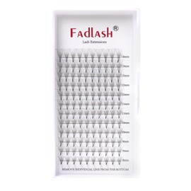 Volume Eyelashes, C Curl, 0.07 mm, 8–14 mm, 6D Lash Extensions, Natural Long Individual Eyelashes, Professional Eyelashes, Clusters, Natural Fans (C curl, 0.07 mm, 6D, 8–14 mm)