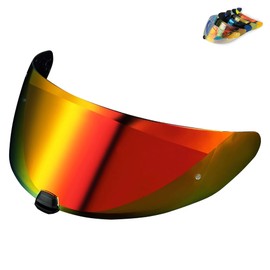 Logto Motorcycle Helmet Visor for I70 HJ-31 Helmet Visor Replacement Uv Protection Anti-Scratch, Universal (Revo Deep Red)