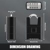 Heavy Duty Combination Padlock Outdoor, [Anti-Cutting] [Waterproof] Diyife 4-Digit Code