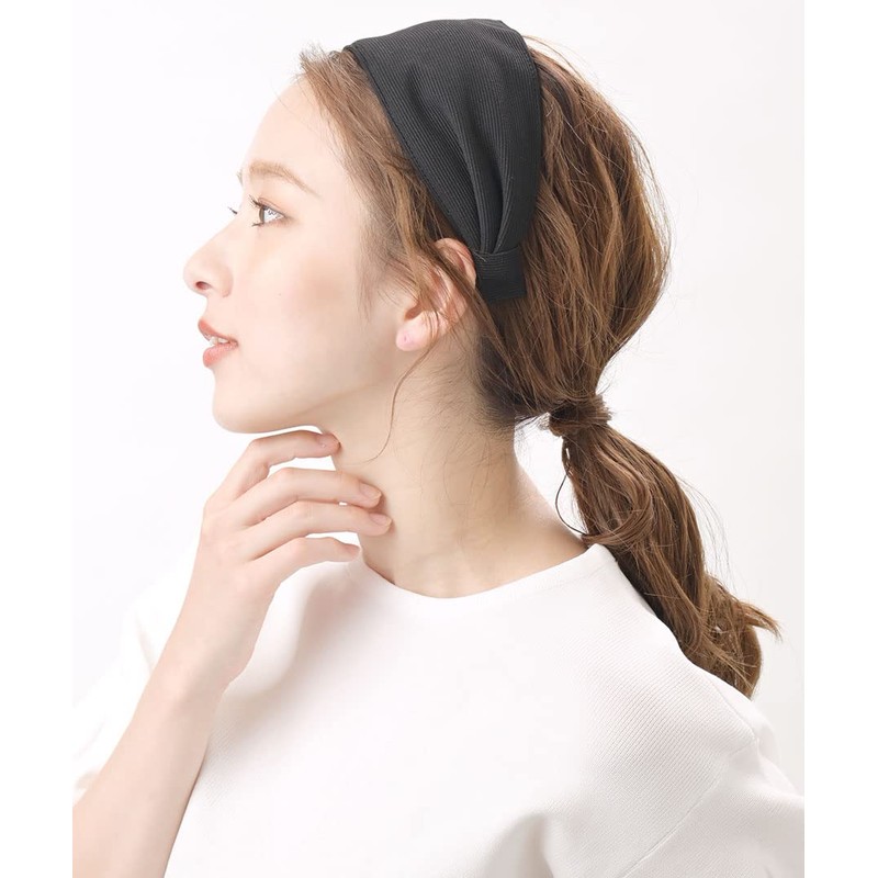Vingtaine HK-282-BK- Hair Headband, Basic, Wide, Hair Accessories, Simple, Wide