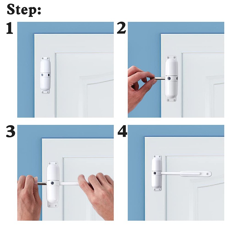 iLEEYU Automatic Door Closer, Safety Spring Door Closers - Easy
