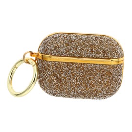 jojofuny 1pc Shiny Wireless Earphone Cover Impact-Resistant Case Compatible Fashionable Design Scratch Shockproof Protection Includes Carabiner for Easy Carrying