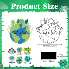 30 Sets Earth Day Crafts Color Your Own Magnets for Kids DIY Coloring Craft Kits for Earth Day Party Favors School Activities Ornaments