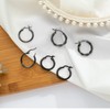 PABBEU Black Hoop Earrings for Women Small Black Hoop Earrings