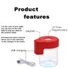 Oweto Led Transparent Glass Seal Storage Jar, Light-Up Magnifying Ornamental