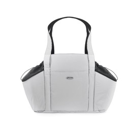 Record - Dogmar Dog Bag for Dogs and Cats Waterproof, Ventilated with Mesh Inserts and Padded. Dog Bag with Lead and Removable Base.Up to 6 kg | Silver, 40 x 17 x 30 cm