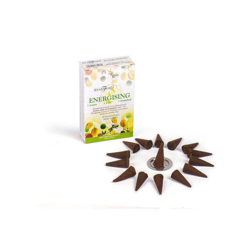 STAMFORD INC 37217 Energising Aromatherapy Cones, 15 Cones x 12