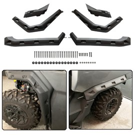 CPOWACE Slim Stylish Sport Fender Flares Compatible with Can-Am Defender HD5 HD8 HD10 MAX 2016-2025, Front & Rear Heavy Duty Mud Guards Replace 715003898(6pcs,Black)