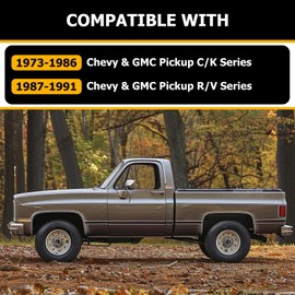 KUAFU Front Fuel Tank Strap Compatible with 1973-1991 Chevy & GMC Pickup C/K R/V Series Fuel Tank Hanger w/Strap Gas Tank Hanger Steel Electrophoresis Black