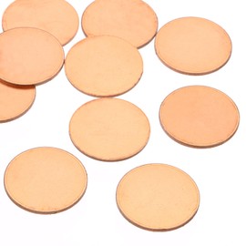 PATIKIL Metal Stamping Blanks, 12Pcs 1 Inch/25.4mm Round Metal DIY Tag for Engraving Stamping Jewelry Bracelet Necklace Jewelry Craft Making, Copper
