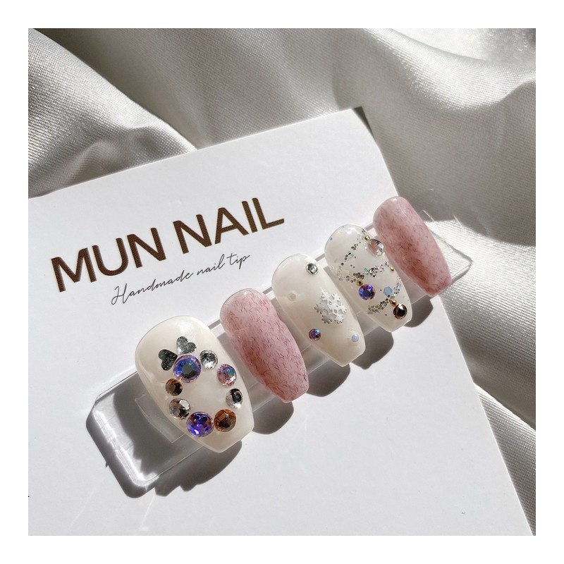 MunNail Pink Christmas - Long Point / MunNail 핑크크리스마스 -