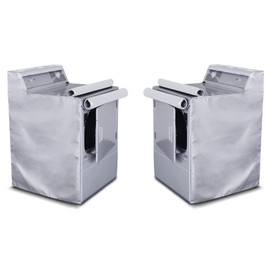 AKEfit 2 Pack Washing Machine Cover,Waterproof Dustproof Washing Cover with Zipper,Fit for Outside Top or Front Load Washer/Dryer,27"W x 26"D x 43"H-Sliver