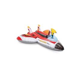Intex 57536NP Inflatable Aeroplane with Water Gun Plane Ride-On (Red) 117 cm x 104 cm x 33 cm (L x W x H)