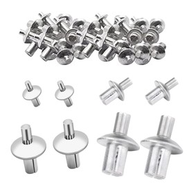 Pack of 200 aluminium core rivets: 5 x 7/9/11/13 mm core rivets expansion, for attaching metal, plastic, wood, aluminium core rivets with round head, drive rivets, aluminium rivets, semi-circular head