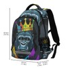 BOENLE Gorilla with Crown Backpack for Boys Girls Elementary School