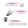 LAUBESS Cluster Lashes 240pcs 40D DIY Eyelash Extensions D Curl