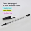 BAZIC Ballpoint Pen Pure Black Color Stick Pens, 1.0 mm