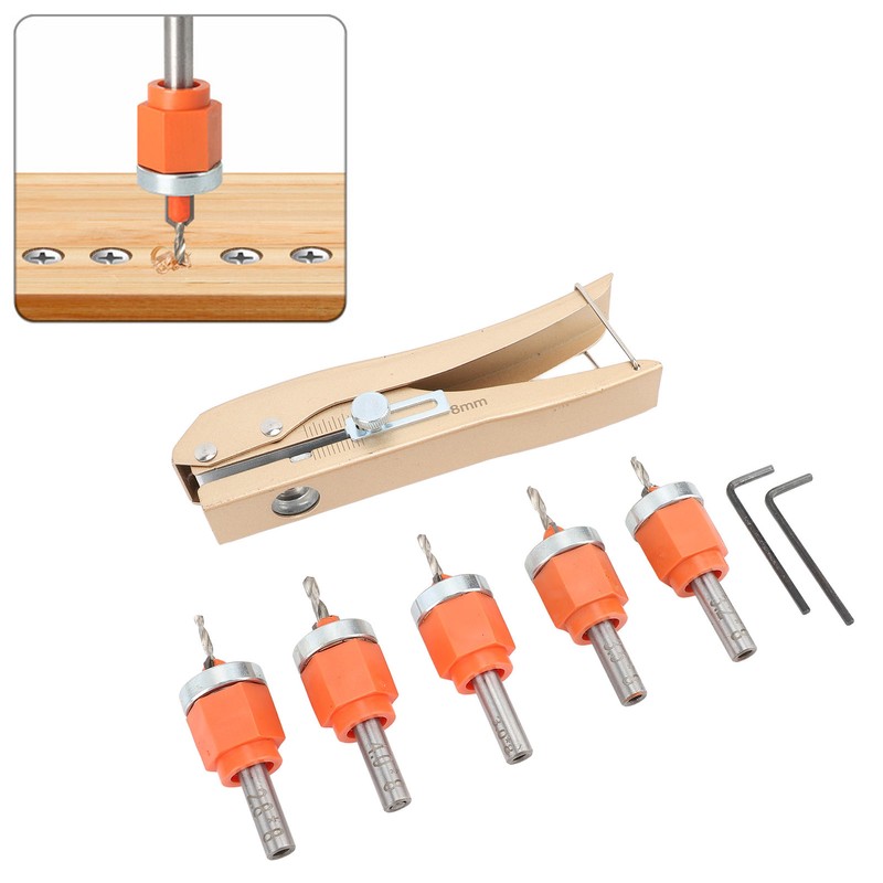 6PCS Set Countersink Drill Bit Set Multifunctional Adjustable Tapered Drill