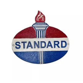 Standard Oil  9.5" Cast Iron Sign Gasoline Station Memorabilia