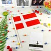 QQSD Denmark Small Flag Danish Dane Stick Mini Hand Held