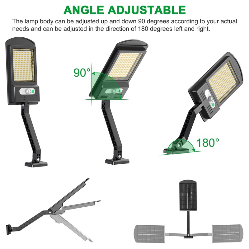 Engrepo Solar Lights Outdoor, 1000LM 168 LEDs Solar Powered Motion