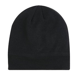 Otafuku Glove Winter Knit Hat [Fleece Knit Knitting Thinsulate Thermal Single Type Beanie] B-12 Black One Size Fits Most