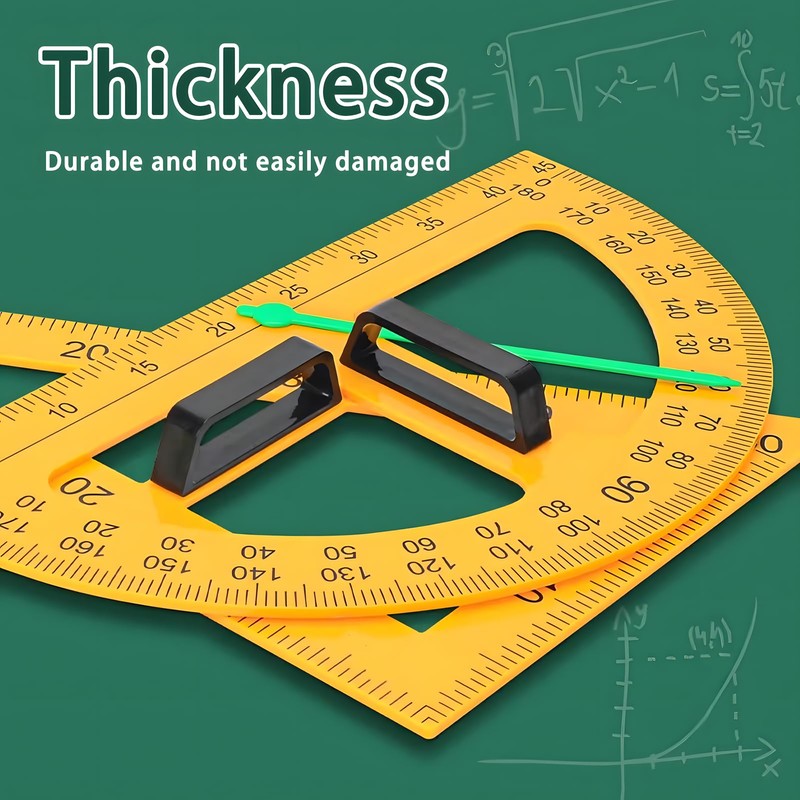 Magnetic Teaching Ruler Set with Multi-Functional Geometry Tools Durable ABS