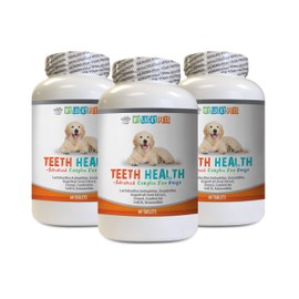 Gum Care for Dogs - Advanced Teeth Health for Dogs - Fights Bad Breath - Best Looking Gums and Teeth - Dog Vitamin b6 - 180 Tablets (3 Bottles)
