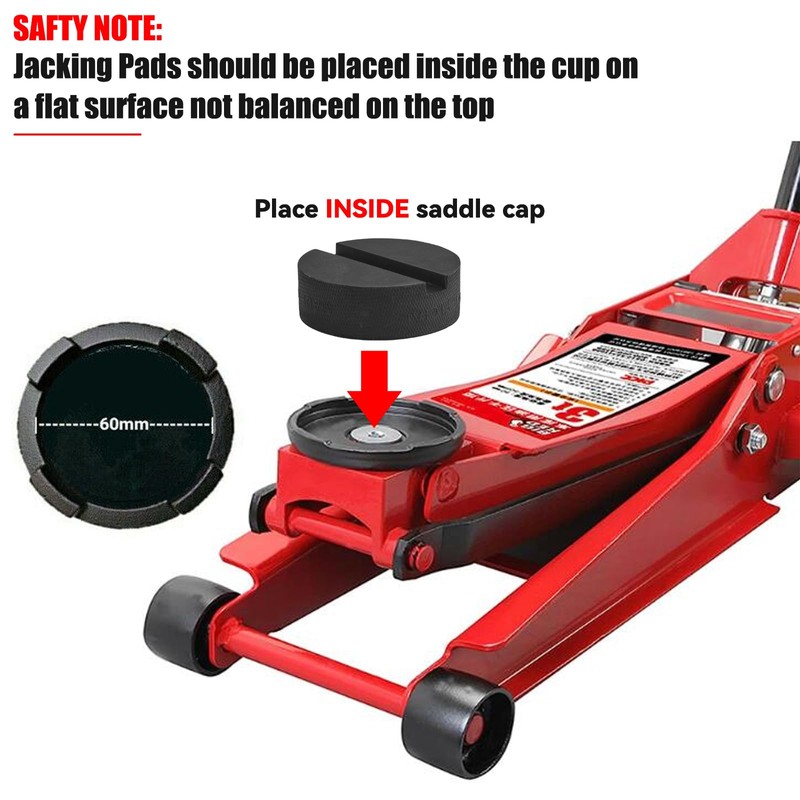 Universal Trolley Rubber Jack Pad Car Lifting Support Pucks Protector