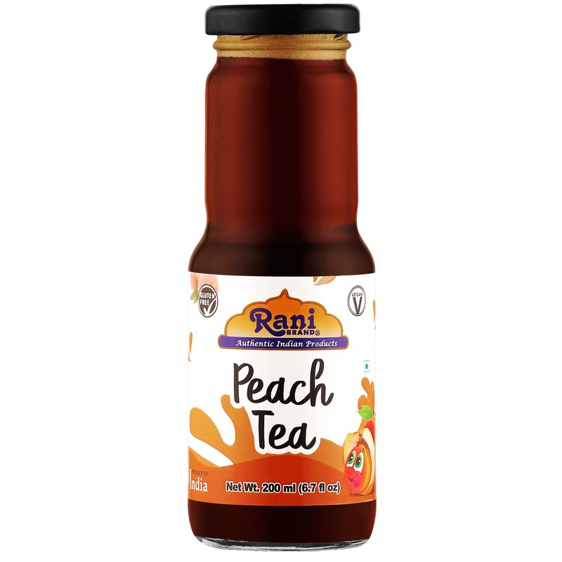 Rani Peach Tea 6.7 fl oz (200 ml) Glass Bottle,