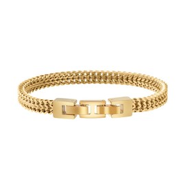 Van Heusen Men’s Stainless Steel Double Franco Chain Bracelet (Gold, 9.5" inches)