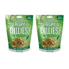 Fresh Gourmet Crispy Dillies, Pickle Flavored Fried Cucumbers 3.5 Ounce (Pack of 2)